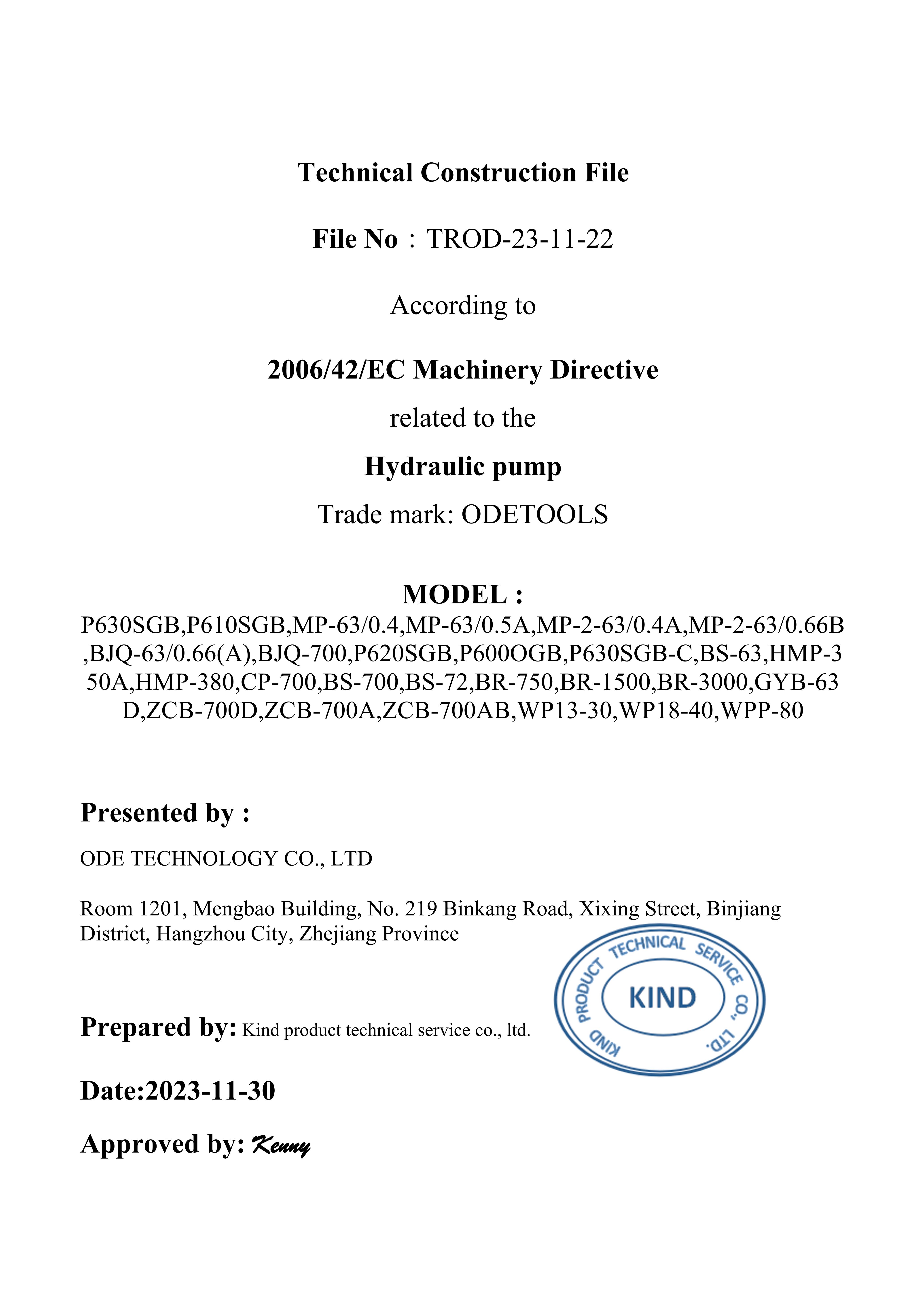 Máy bơm thủy lực công nghệ 12100-ODE